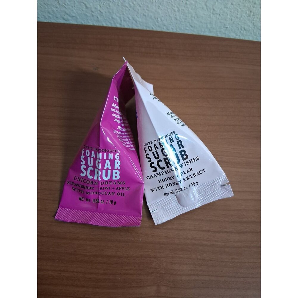 Onyx Bathhouse Foaming Sugar Scrub .68 oz X2 Packs